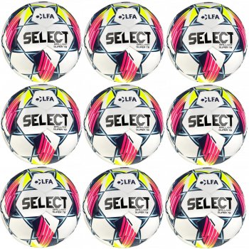 Vhodn akn set - 9x Futbalov lopta SELECT FB Brillant Super TB SK Chance Liga 2024/25 5 bielo-modr