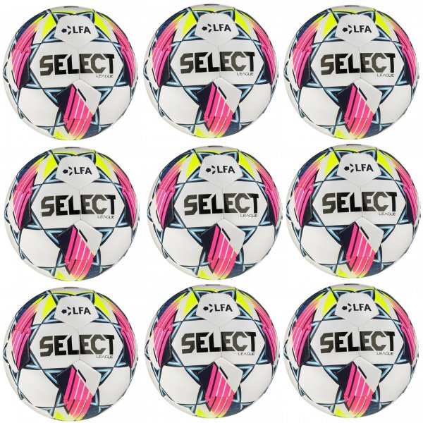 Vhodn set - 9 x Futbalov lopta SELECT FB League CZ Chance Liga 2024/25 5 bielo-modr