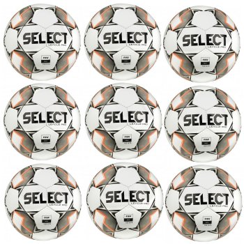 Vhodn akn set - 9x Futbalov lopta SELECT FB League Pro 5 - bielo-siv