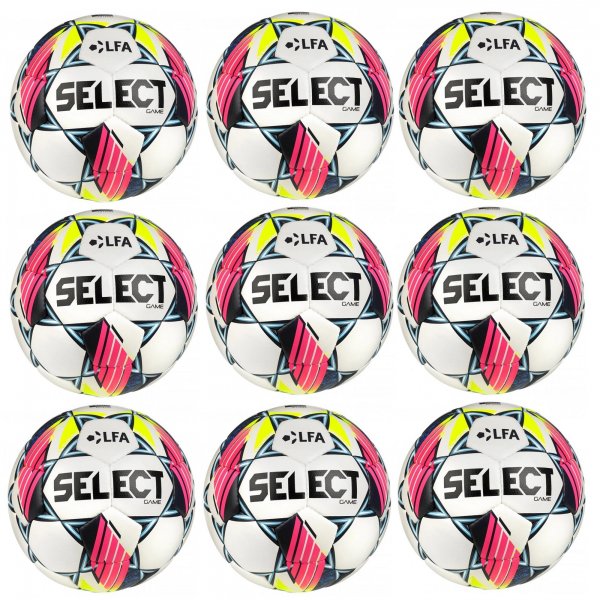 Vhodn akn set - 9x Futbalov lopta SELECT FB Game SK Chance Liga 2024/25 5 bielo-modr