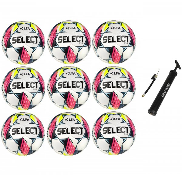 Vhodn akn set - 9x Futbalov lopta SELECT FB Game SK Chance Liga 2024/25 5 bielo-modr