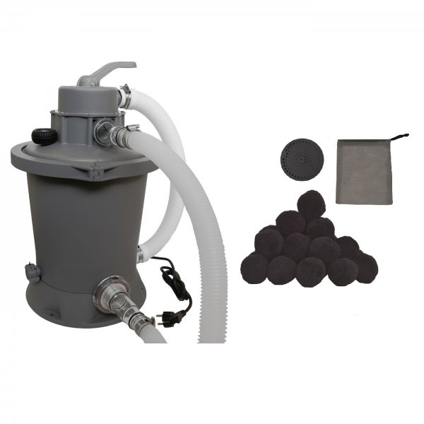 Akn set - pieskov filtrcia Standard - prietok 3.028 l / h + filtran npln Carbon Fiber Ball 400g